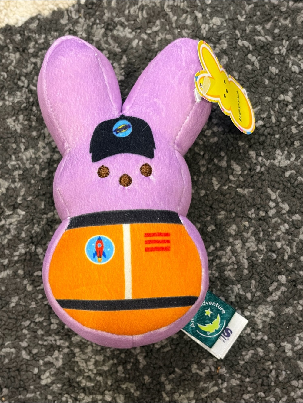 Peeps Dress Up Astronaut Easter Plush 5.75 in 6" - NEW! Purple